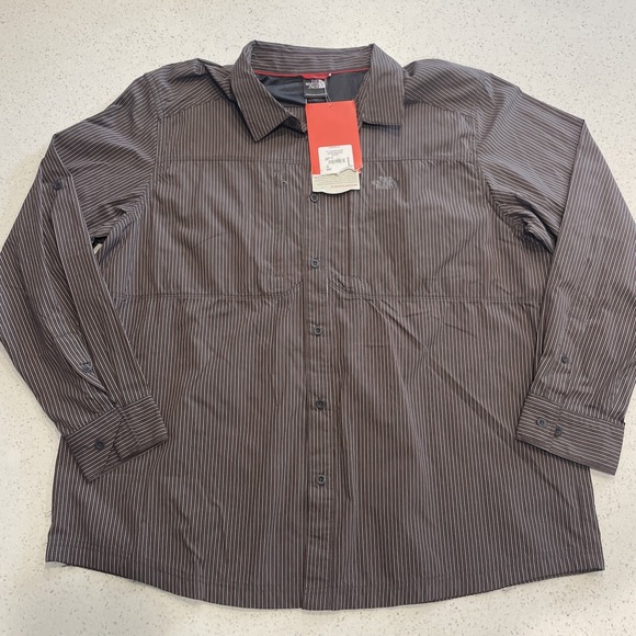 The North Face Other - NWT The North Face Long Sleeve Boulder Gorge Vaporwick Gray Stripe Men's XXL